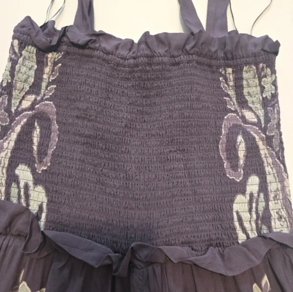 Caballero Rose Graphite Protea Paisley Jumpsuit Square neck Sleeveless Viscosei - Picture 12 of 13